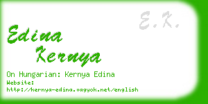 edina kernya business card